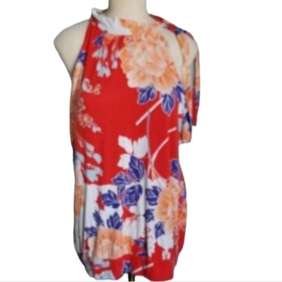 Top ANA Shirt Top Sleeveless Blouse Hi Tie Women's Size Extra Large - Picture 8 of 9